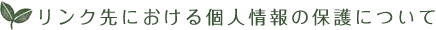 リンク先における個人情報の保護について